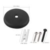 CalcMetal Single Hole Bathtub Drain Overflow Plate with One Matching Screws, Easy to Install, Matte Black