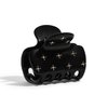 Kitsch Recycled Plastic Rhinestone Medium Puffy Claw Clip 1pc- Black
