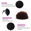 HEVAYO KISS Afro Puff Ponytail for Black Women, Black Mixed Brown #1BT33 Short Synthetic Kinky Curly Bun Hair Extensions, Updo Hairpieces for Black Women Girls (#1BT33)
