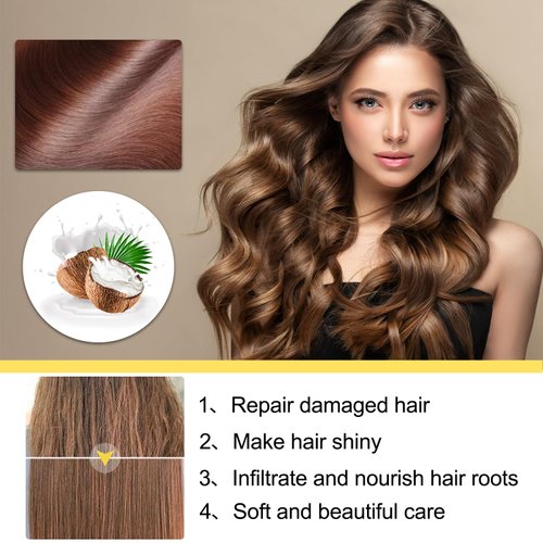 Omaky 2PCS PURE Keratin Repair Hair Mask, 50g Instant Keratin Hair Repair Mask, Keratin Mask With Argan & Coconut Oil, Pure Magical Treatment Hair Mask, Magical Keratin Hair Treatment Mask