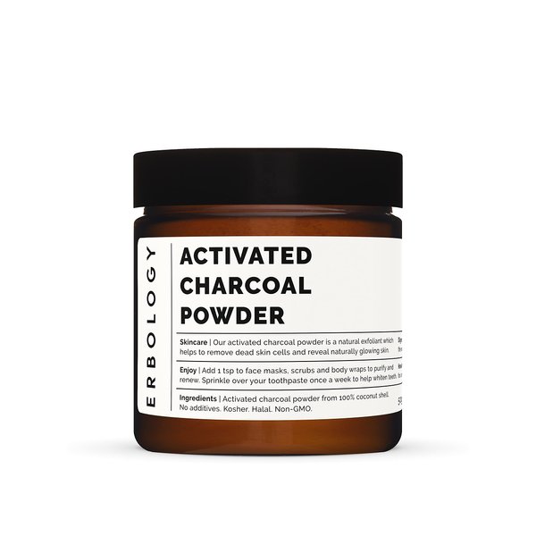 Activated Charcoal Powder 1.8 oz - Tooth Whitening - Natural Digestive Aid - Vegan and Gluten-Free - Non-GMO - Recyclable Glass Jar