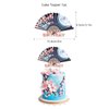 ADIANZI Japanese Folding Fans Birthday Party Decorations Chinese Birthday Banner Cake Topper Hanging Swirls Balloons Cupcake Toppers Asian Birthday Party Decorations Japanese Birthday Party Supplies