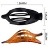 CROWN GUIDE Hair Claw Clips for Long Thick Hair Womens Crystal Plastic Curved Side Slide Hair Clips Comb Girls Ladies Beauty Accessory Pin Teeth Clamp 2pcs(Black and Coffee)