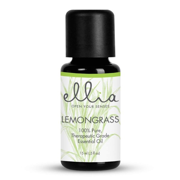 Ellia Lemongrass Diffuser Essential Oil, 15 mL Bottle, Clear