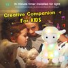 Hopearl LED Musical Stuffed Lamb Lighting Up Sheep Singing Plush Toy Adjustable Volume Lullaby Animated Soothe Birthday Gifts for Kids Toddler Girls, Beige, 11''