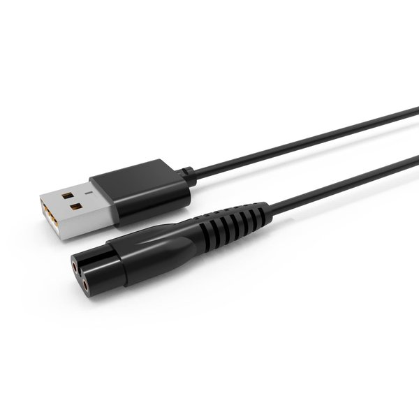 Replacement Charging Cable for SURKER Mens Hair Clippers K7S K7S-Silver K7S-Golden K9S SK-1616 5Ft Charger Cable Power Cord Black