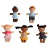 Snuggle Stuffs Basket of Buddies 8" Plush Diversity Dolls | Toddler Dolls | Preschool Dolls | Multicultural Dolls | Set of 5