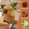 SHINUOER Capybara Plush Cute Capybara Stuffed Animal Kawaii Plush Toy with Turtle Backpack Capybara Gifts Cute Plush Pillow Birthday for Kids Boys Girls 9 Inch