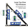 WORKPRO Torpedo Level, Magnetic, Verti. Site 4 Vial for Conduit Bending, Aluminum Alloy Construction, 6-1/2 inch