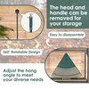 ORIENTOOLS Garden Leaf Rake, Garden Rake with Adjustable Extendable Steel Tube 43 to 66 Inches, Lightweight Yard Rake, with 26 Tines, Rakes for Leaves Lawns Yard Shrub (Black Handle)