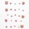 Pink French Tip Press on Toenails for Women, Bow Fake Toe Nails Short Square Glue on Toenails 3D Bows Acrylic Toenails Cute Full Cover Stick on Toenails Pink Toe Nail Tips Summer False Toenails