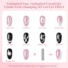 Creaglam Cat Eye Gel Nail Polish Set, 3 Pcs Gel Polish 1 Silver Shimmer Velvet Gel Nail Polish and 2 Colors Gel Polish (Pink and Black) Holographic Nail Polish with Magnet UV Gel Nail Art