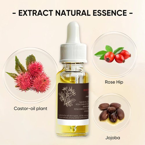 UWPU-Effective Ingredients Jojoba Oil, Face Moisturizer Dry Skin, Non-Greasy,Skincare For All Skin Types Nourishing+Moisturizing| Castor Oil For Face, Vitamin E Oil | bio oil -30ml