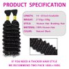 Human Braiding Hair 100g 18 Inch Deep Wave Bulk Human Hair for Braiding No Weft Bundle 12A Brazilian Virgin Curly Human Hair Extensions for Boho Braids Wet and Wavy Human Hair Braiding Hair