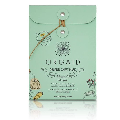 ORGAID Organic Sheet Mask | Made in USA (Assorted Multi-pack, pack of 6)