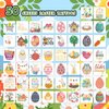 EMOME Easter Egg Fillers Goodies for Kids, 50 Sheets Easter Tattoos for Kids Bulk Individually Wrapped Party Supplies Favor, Easter Temporary Tattoos Stickers for Kids Goodie Basket Stuffers