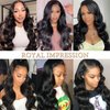 ROYAL IMPRESSION Body Wave Lace Front Wigs Human Hair Pre Plucked 13x4 HD Lace Frontal Wigs Human Hair 180% Density Transparent Body Wave Glueless Wigs Human Hair Wigs for Black Women (22 Inch)