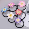 Beaupretty 12pcs Plumeria Hair Ties Plumeria Flowers Hair Clips Flower Hair Ties Hawaiian Hair Accessories for Women Girls for Beach Party Hairstyles Decor