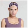 Woration Headband Yoga Leopard Print Cross Wide Elastic Headwear Head Wrap Hairband Twist Turban Knot Head wrap Hair Accessories for Women, Girls - Purple