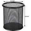 Nicunom 12 Pack Metal Pen Holder Mesh Pencil Holder Desk Organizer Mesh Round Pen Cup Pencil Cup for Desk Office Pen Organizer, Black