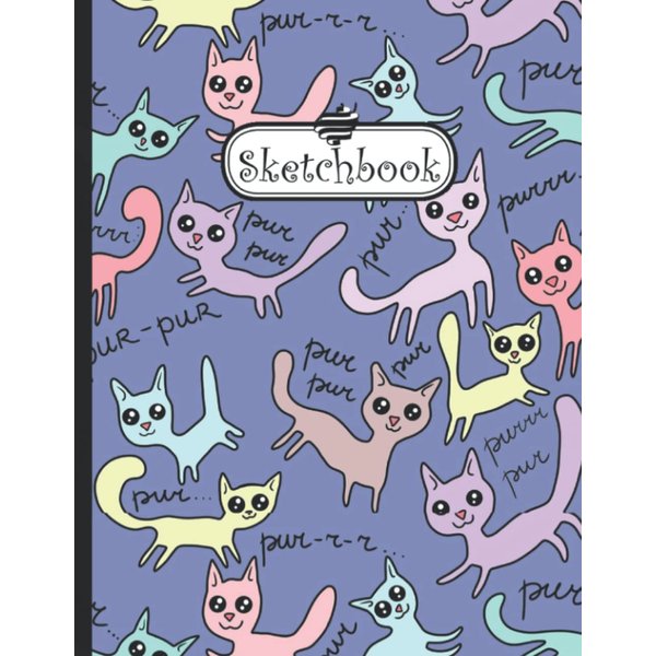 Sketchbook: Funny Kawaii Pattern Sketching Book, Sketch Drawing Journal Sketchbook for Sketching - 8.5 x 11 Inches - 120 Pages.