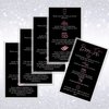 Boutique Marketing LLC Brow Tint Aftercare Card | 50 Pack | 2x3.5” inch Business Cards | Matte Black with Rosey Pink Design