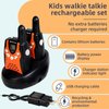 Retevis RT602 Walkie Talkies for Kids Rechargeable,KidsToy with Batteries Charger Station,Toy Walkie Talkie Kids Gifts for Boys Girls(1 Pair Orange)