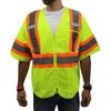 TrueCrest High Visibility Class 3 Safety Vest Solid Reflective NEW D01M22 Yellow Small