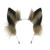 Dodheah Wolf Ears Headband Fox Cat Ears Hairband Animal Cosplay Headwear Halloween Christmas Costume Accessories Brown black