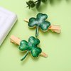 St. Patrick’s Day Hair Clips Rhinestone Glitter Green Leaf Hairpins for Women Lucky Shamrock Hair Clips Costume Hair Accessory Holiday Party Gifts (Glitter)