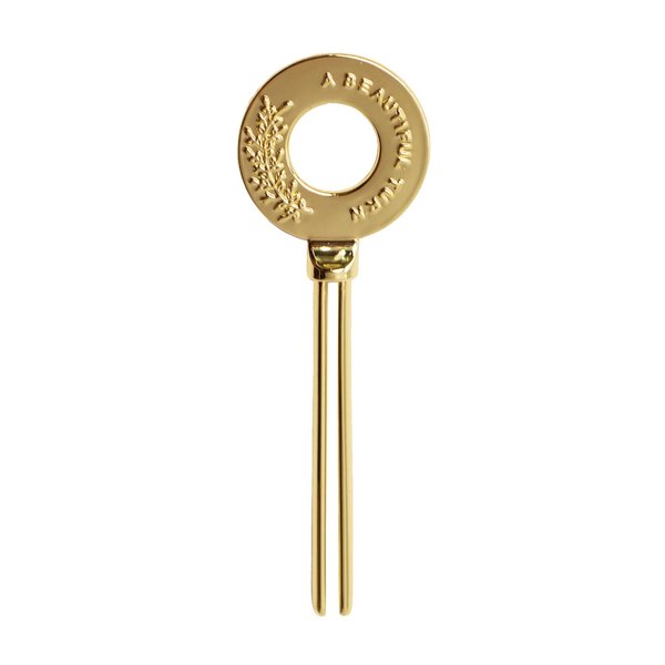 LOLLIA Handcreme Tube Key - Easy to Use Tube Squeezer Tool, Hand Cream Gift Pairing, Hand Lotion Accessory Gold Key, Charming Floral Printed Key for Metal Cream Tube