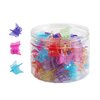 DIYOVNAK Mini hair claws small claw clamp 0.59inch hair claw clips for women 48pcs-pack (Transparent Butterfly-48PCS)