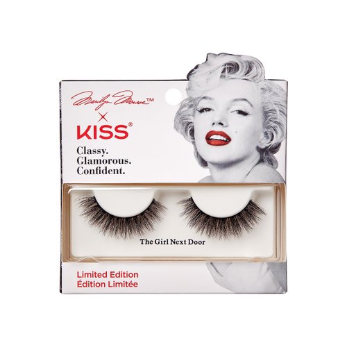 Marilyn Monroe x KISS Limited Edition Reusable False Eyelashes, Tapered-End Technology, 3D Mink Effect Design, ‘The Girl Next Door’, 1 Pair Fake Eyelashes