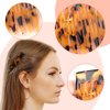 2 Pcs Hair Side Combs Mini French Side Comb Small French Side Hair Comb Bun Twist Hair Styling Accessories For Women Bun Chignon Up-Do Styling Girls Hair Decorative(Brown Onyx)