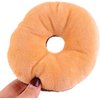 DPWOUM 1Ps Blue 4.3Inch Assorted Donut Dog Chew Toy Cat Squeaky Sound Toy Puppy Cat Soft Plush Toys Dog Squeak Toys for Interactive Play Small to Medium Dogs Cats