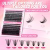 Cluster Lashes D Curl Lash Clusters 280 Pcs Lash Extension Clusters Individual Lashes Soft DIY Eyelash Extensions Mixed Tray Eyelash Clusters Natural Look (40D+60D-0.07D, 8-20mm)