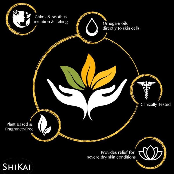 ShiKai Moisturizing Shower Gel, Vanilla, 12-Ounce Bottles (Pack of 3)