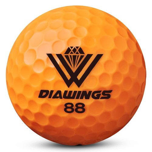 Diawings Max Distance Golf Balls for Maximum Distance, Anti Slice, Low Spin, Straight Shots | Half Dozen X 2, 12 Balls | White, Pink, Orange, Yellow (Orange)