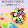 Speed Cube 3x3 with Building Blocks, Mini Cube 3x3 Included, Smooth Magic Cube Puzzle Cube Toy Gift for Kids & Adults (White Brick Cube + Mini Cube)