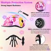 Lamsion Kids Helmet Adjustable with Sports Protective Gear Set Knee Elbow Wrist Pads for Toddler Ages 3 to 8 Years Old Boys Girls Cycling Skating Scooter Helmet-(Pink Sun Flower)