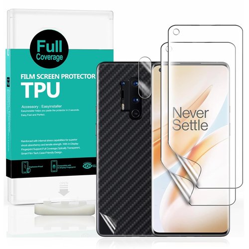 Ibywind For OnePlus 8 Pro (2 Pcs) Screen Protector,Flexible TPU Film,With 1Pc Camera Lens Protector,1Pc Back Film,Bubble Free[Easy to install]