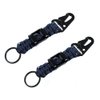 Paracord Planet Handwoven Paracord Keychain with Carabiner and Bottle Opener - 2 Pack (Navy)