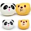 2 Pcs Bear Stretchy Stress Balls for Kids and Adults, Panda Squishy Ball, Animals Sensory Toys, Brown Stress Ball Squishy Toys for Kids Classroom Prizes, Party Favors | Panda Squeeze Toys