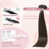 HUAYI Medium Brown Hair Extensions Real Human Hair Clip in Hair Extensions 120g 7pcs 16 inch,Soft & Natural Straight Double Weft Remy Hair for Women 16in #4 Chocolate Brown Hair Extensions