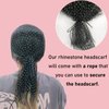 Rhinestone Head Scarf Rhinestone Mesh Headband Black Glitter Wide Hairbands Crystal Nightclub Headscarfs Stretchy Black Headwrap Rave Party Head Wraps Rave Costume Hair Accessories for Women Girls