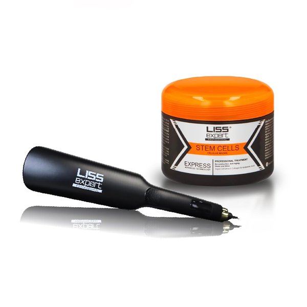 Liss Expert Stem Cells Hair Straightening Treatment Kit, Professional Grade 8.45 oz with Titanium Flat Iron DEAL