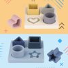Haakaa Baby Silicone Shape Puzzle, Baby Stacking Toys & Teething Toys, Silicone Stacking Blocks Montessori Toys for 3M+ Babies, BPA-Free. Starlight.