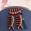 2PCS Head Massage Comb Scalp Massage Comb Imitation Wooden Wide Tooth Comb for Women Loc Comb Head Tool Meridians Scalp Massage(Plastic)