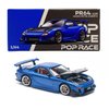 1:64 Scale Diecast Model Car Compatible with Mazda RX7 RE Amemiya Blue Metallic with Carbon Top Limited Edition by Pop Race PR640119