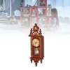 Kudoo Dollhouse Miniature 1:12 Scale Wall Clock, Wooden Vintage Dollhouse Clock Dollhouse Furniture Accessories